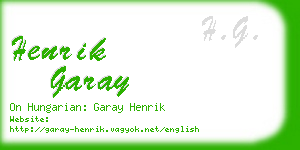 henrik garay business card